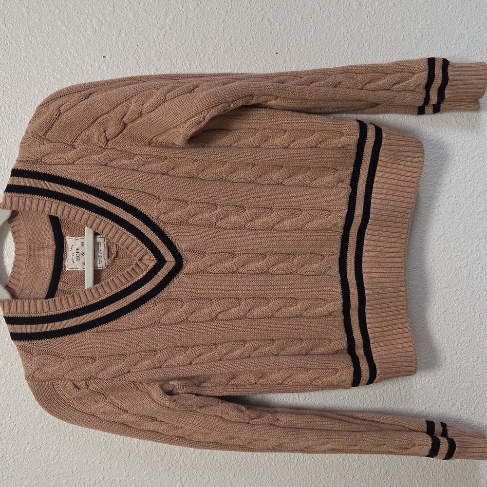 Hope & Henry 100 Percent Cotton Long Sleeve V Neck Sweater Size M - Picture 5 of 10
